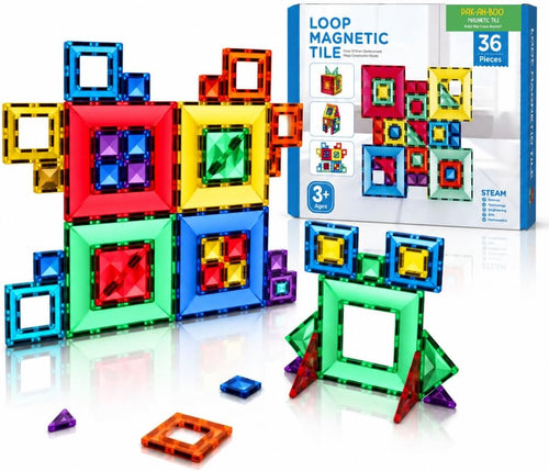 Magnetic Tiles 36 Pieces STEM Building Set
