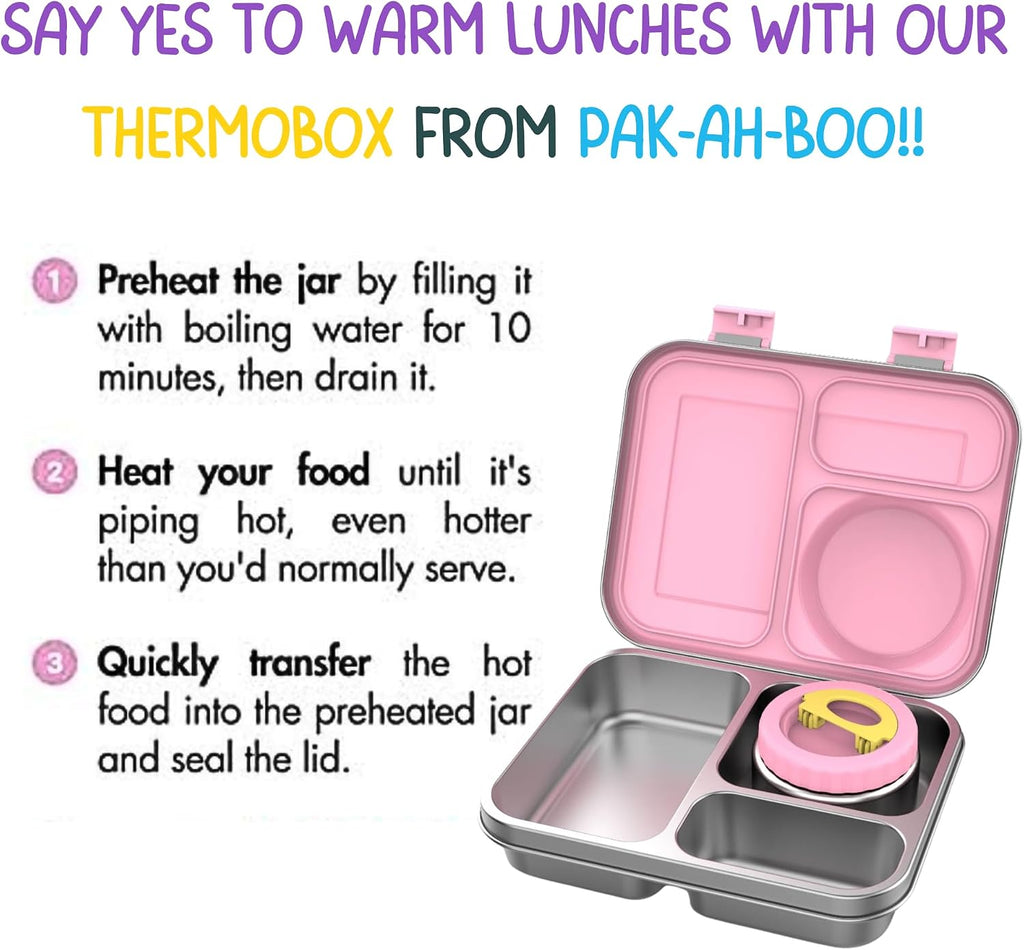 How to keep lunch warm with the PAK-AH-BOO ThermoBox – preheat the food jar, heat food and seal the lid