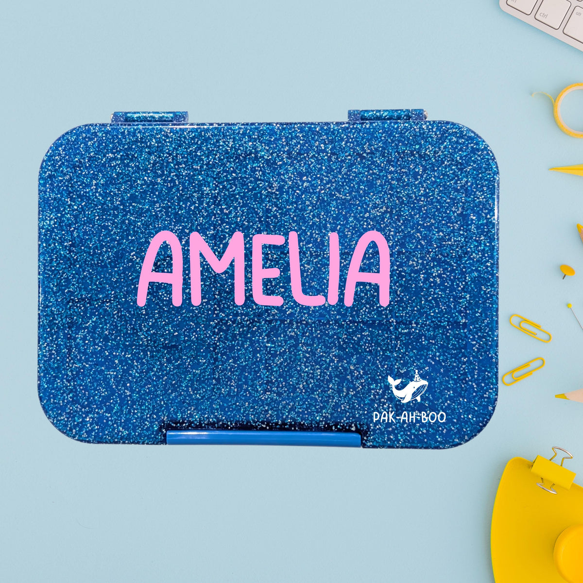 Personalized Kids Bento Box, Medium, Leakproof 4-6 Compartment TRITAN Lunch Box for School & Daycare