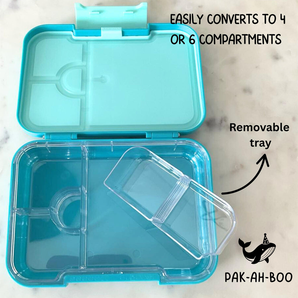 Personalized Kids Bento Box: Soccer Design, Medium, Leakproof 4-6 Compartment TRITAN Lunch Box for School & Daycare