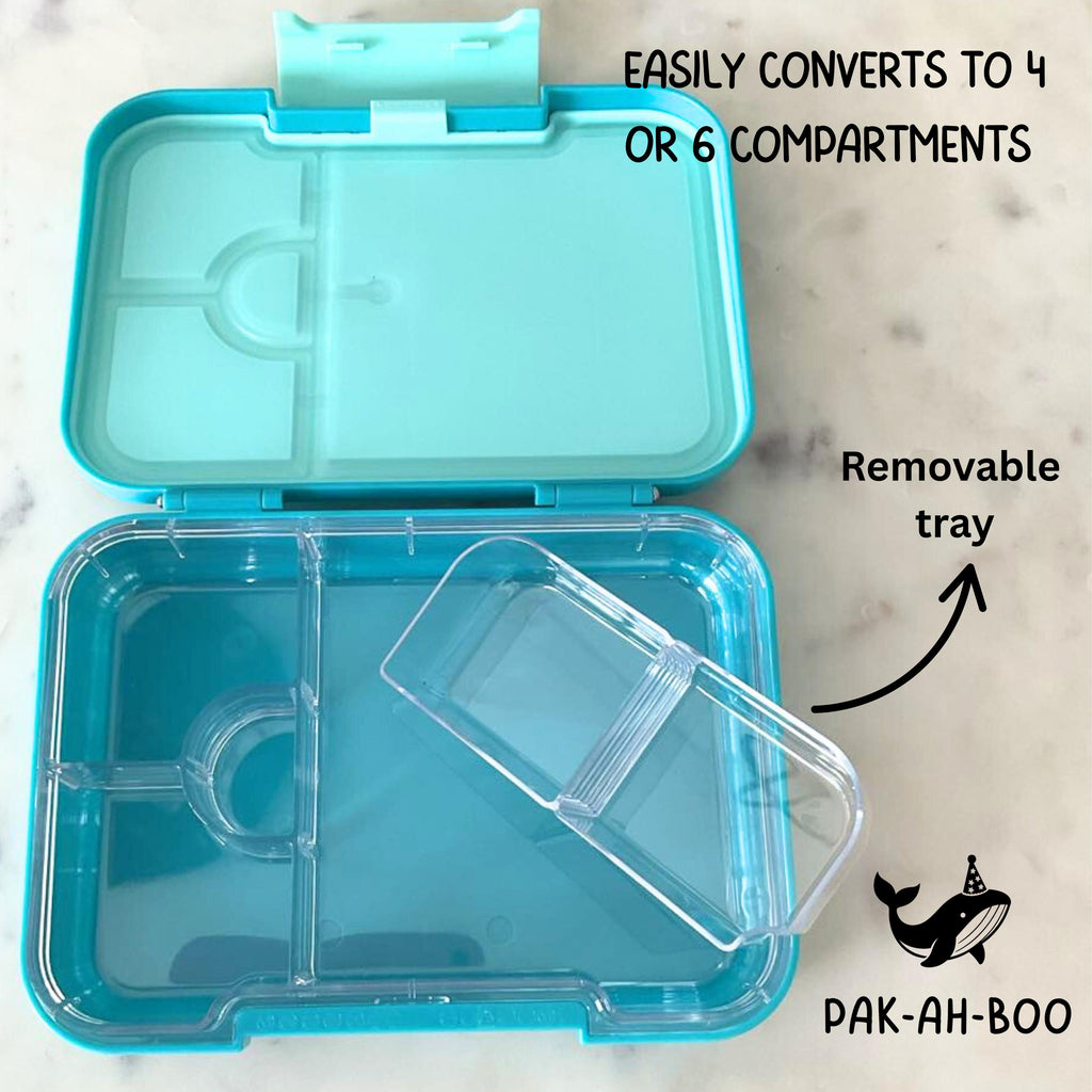 Personalized Kids Bento Box, Medium, Leakproof 4-6 Compartment TRITAN Lunch Box for School & Daycare