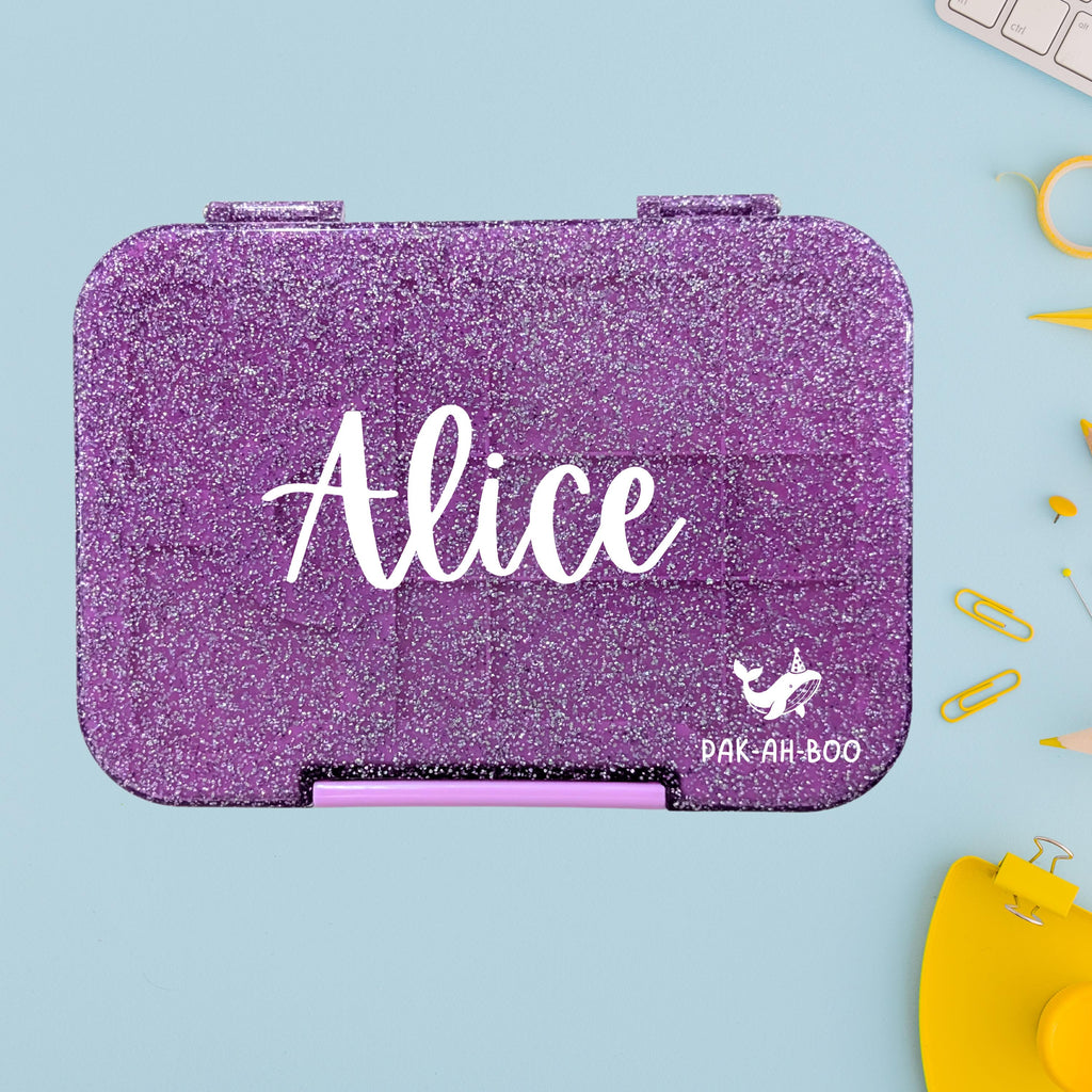 Personalized Kids Medium Bento Lunch Box: Tritan Tray, 4/6 Compartments, BPA-Free, Leak-Free