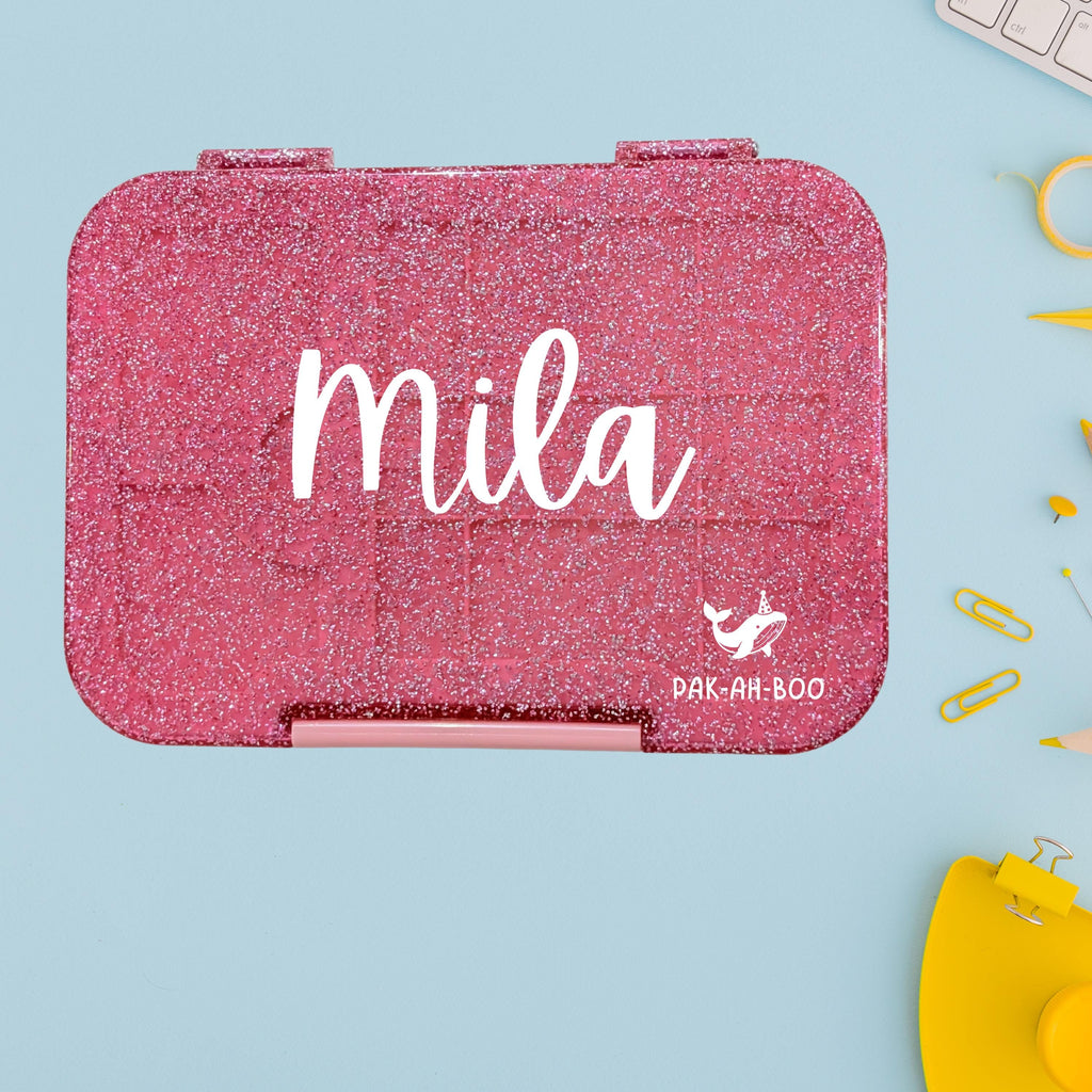 Personalized Kids Bento Box, Medium, Leakproof 4-6 Compartment TRITAN Lunch Box for School & Daycare