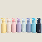 PAK-AH-BOO 400ml engraved kids water bottles with carry handle in 8 colours