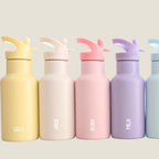 PAK-AH-BOO personalised kids straw drink bottles 400ml in pastel colours