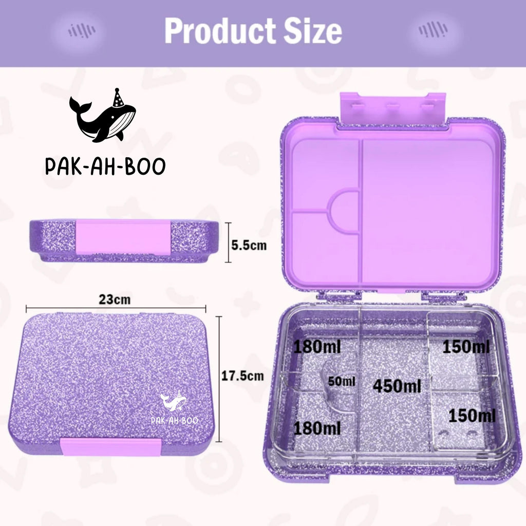 Personalised Glitter Rainbow Fairy large kids bento lunch box with name – PAK-AH-BOO Funbox Large 1160ml – photo 7
