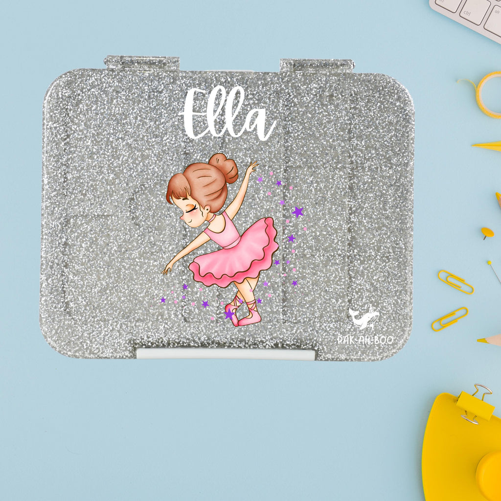 Personalised Ballerina large kids bento lunch box with name – PAK-AH-BOO Funbox Large 1160ml – photo 6