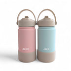 PAK-AH-BOO engraved kids water bottle with flip + sip lid and straw