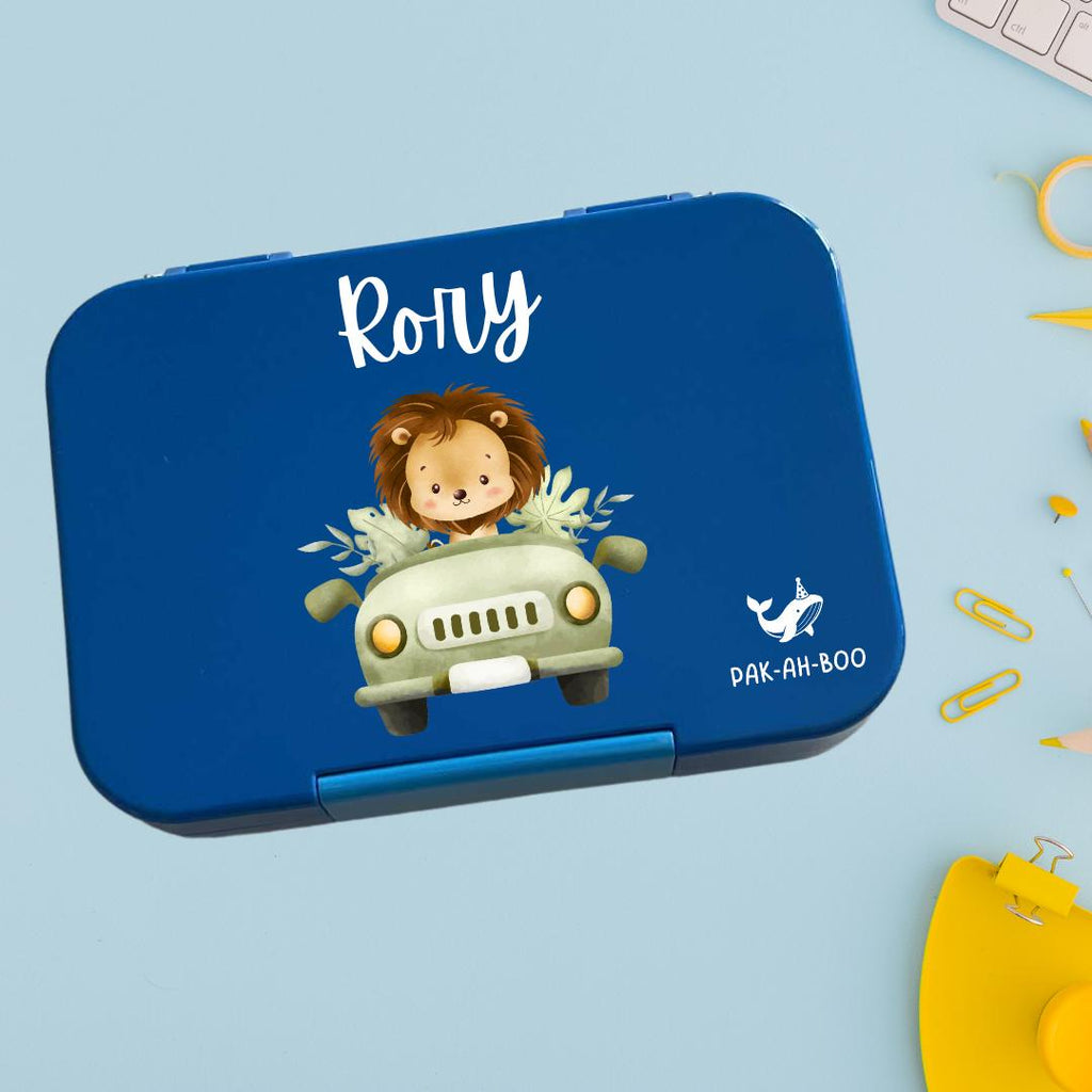 Personalized Kids Bento Box: Jungle Design, Medium, Leakproof 4-6 Compartment TRITAN Lunch Box for School & Daycare