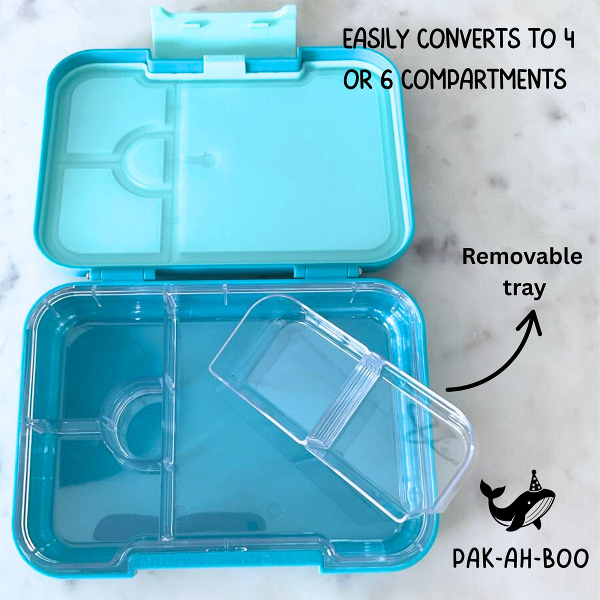 Personalised large kids bento lunch box with name – PAK-AH-BOO Funbox Large 1160ml – photo 8
