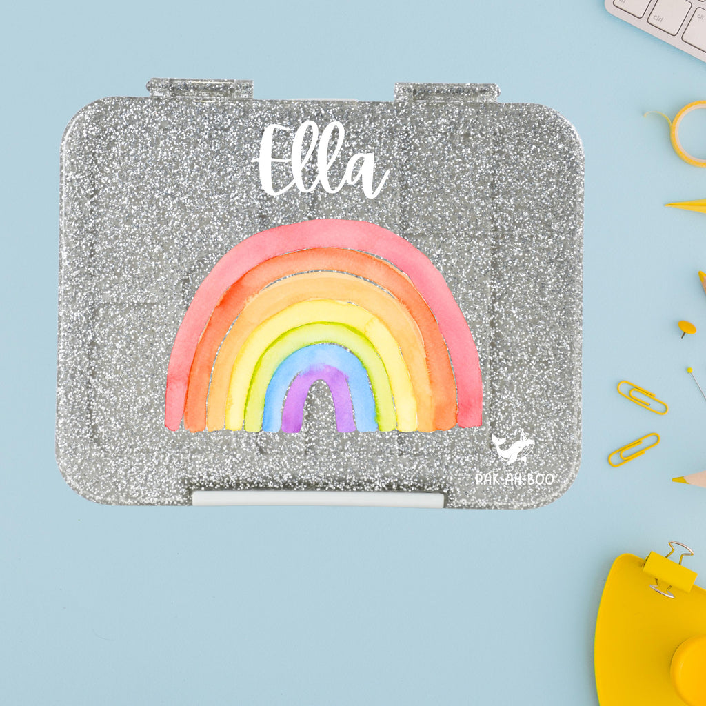 Personalised Rainbow large kids bento lunch box with name – PAK-AH-BOO Funbox Large 1160ml – photo 5