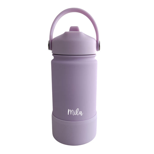 PAK-AH-BOO engraved name water bottle 400ml – Lilac Purple