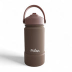 PAK-AH-BOO engraved name water bottle 400ml – Cream Brown