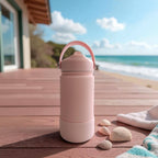 PAK-AH-BOO insulated stainless steel kids name bottle with carry handle