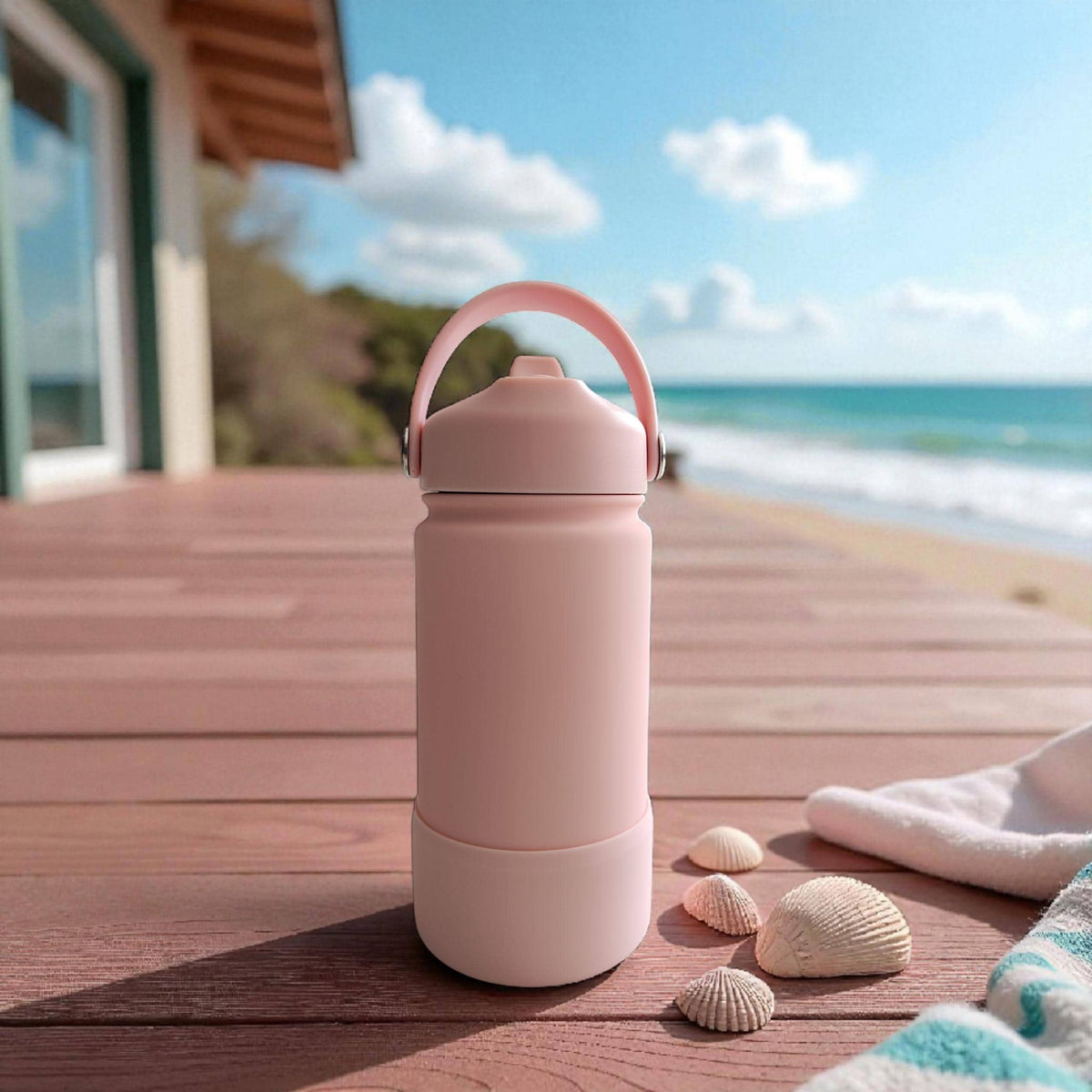 PAK-AH-BOO insulated stainless steel kids name bottle with carry handle