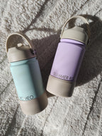 PAK-AH-BOO 400ml insulated stainless steel kids sipper bottle with carry handle