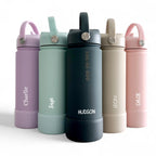 PAK-AH-BOO personalised 500ml insulated drink bottles with engraved names