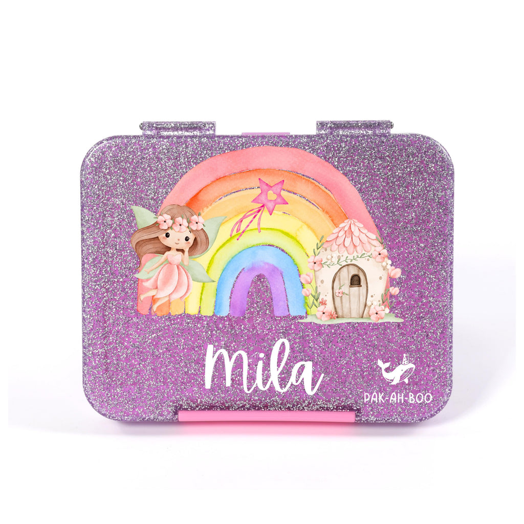 Personalised Rainbow Fairy large kids bento lunch box with name – PAK-AH-BOO Funbox Large 1160ml – photo 3