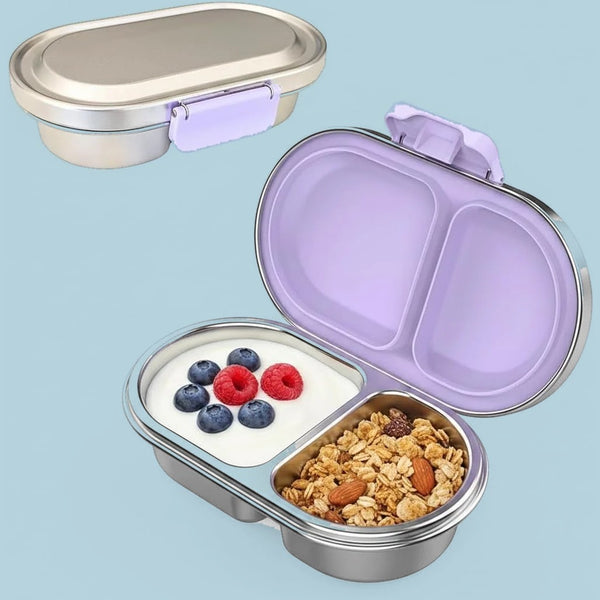 PAK-AH-BOO MunchiiBox stainless steel snack box for kids – Purple